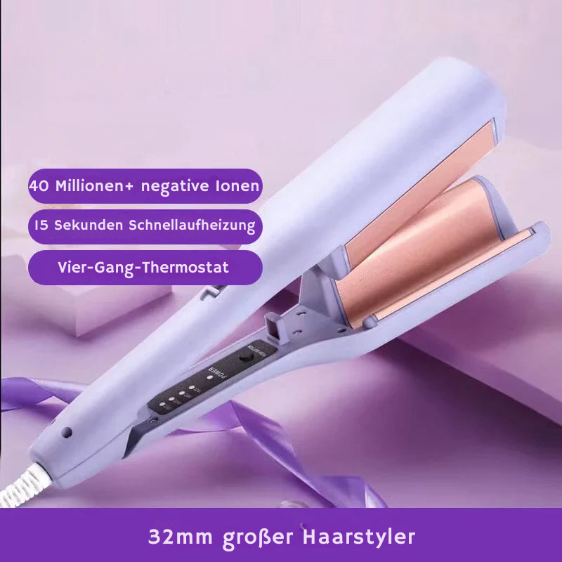 Fer à boucler automatique en céramique ionique, chauffe rapide pour coiffure parfaite et durable.