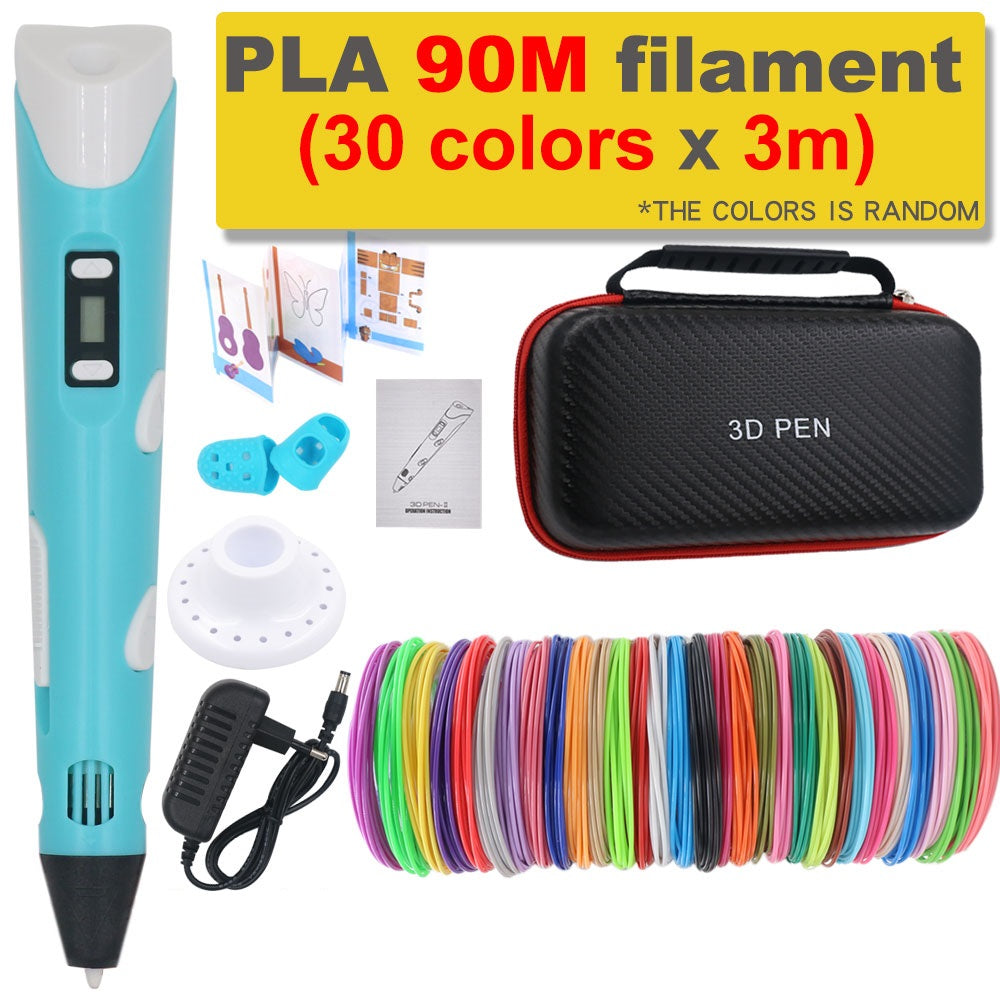 Stylo imprimante 3D pour projets de loisirs créatifs. Dessin en volume avec filament PLA coloré.