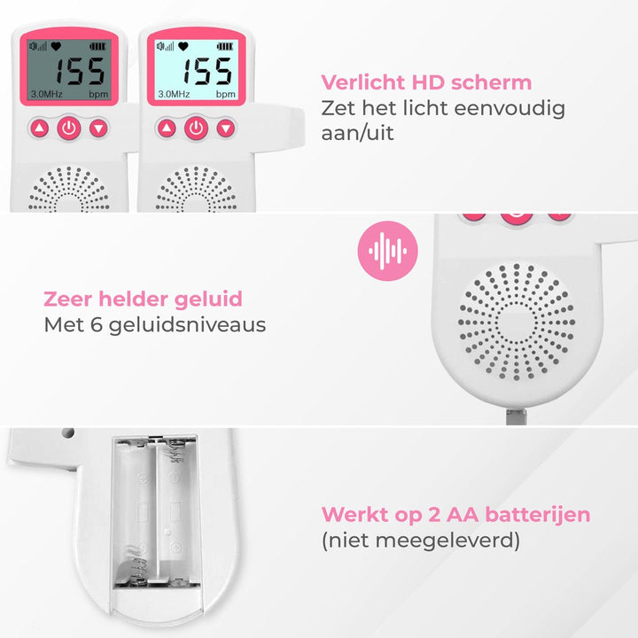 Écoute bébé doppler, appareil prénatal pour entendre le cœur du fœtus, suivi grossesse.