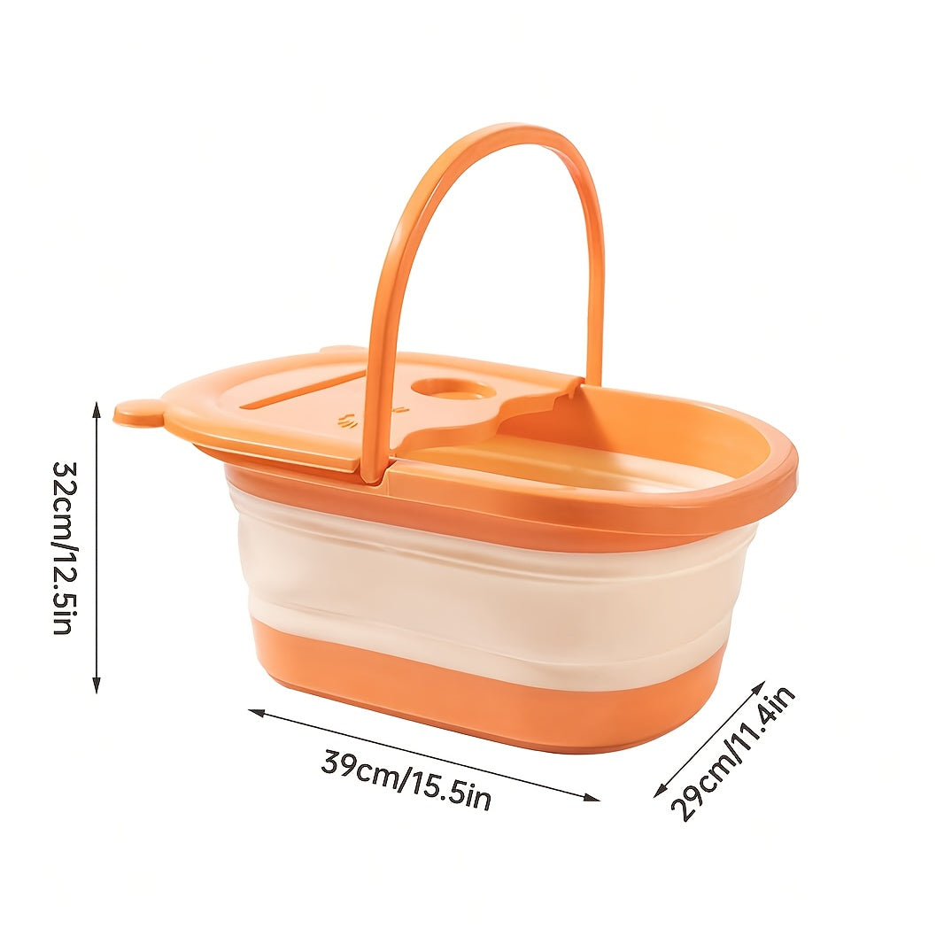 Détendez vos pieds fatigués avec cette baignoire pliante, solution compacte pour le soin personnel.