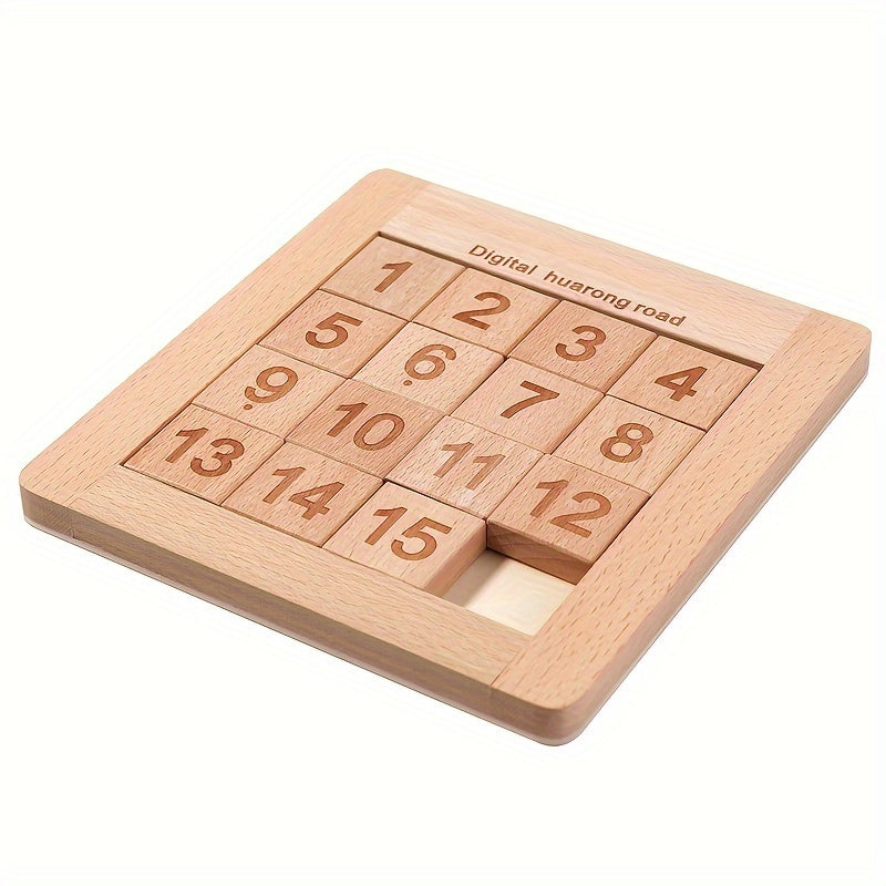 Vue d'un puzzle en bois éducatif pour enfant, idéal pour le développement des compétences logiques et l'apprentissage ludique.