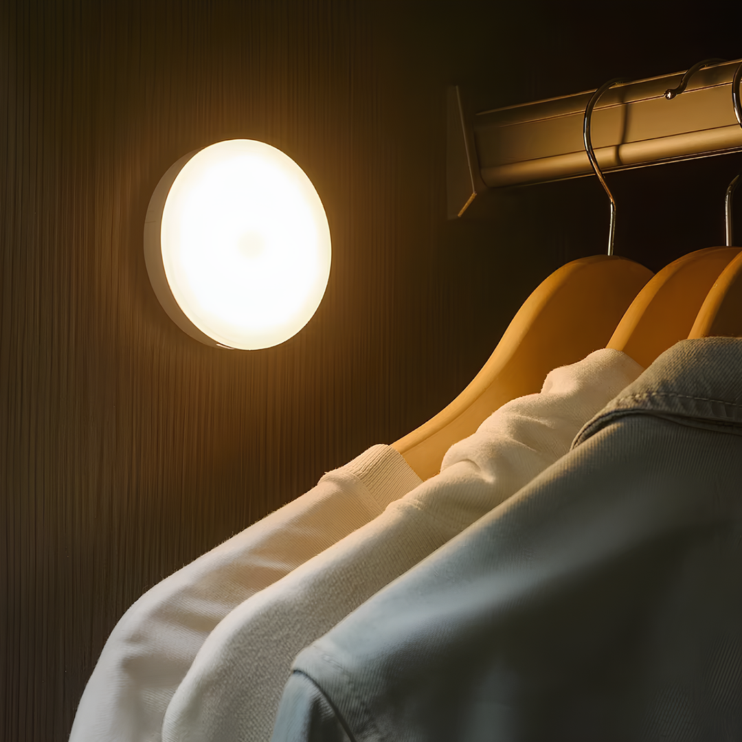 Pack de lampes LED intelligentes à détection de mouvement, parfait pour éclairage intérieur sans fil.