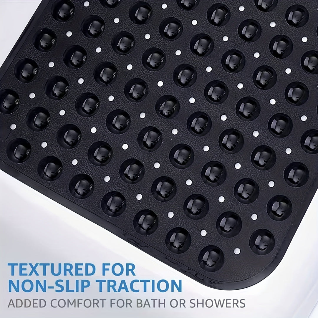 Grand tapis de bain confortable et hygiénique en PVC, antidérapant pour douche et baignoire.