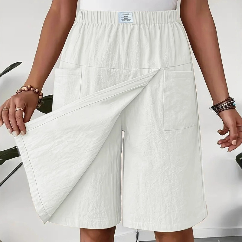 Short jupe asymétrique chic femme, parfait pour l'été, confortable et élégant.