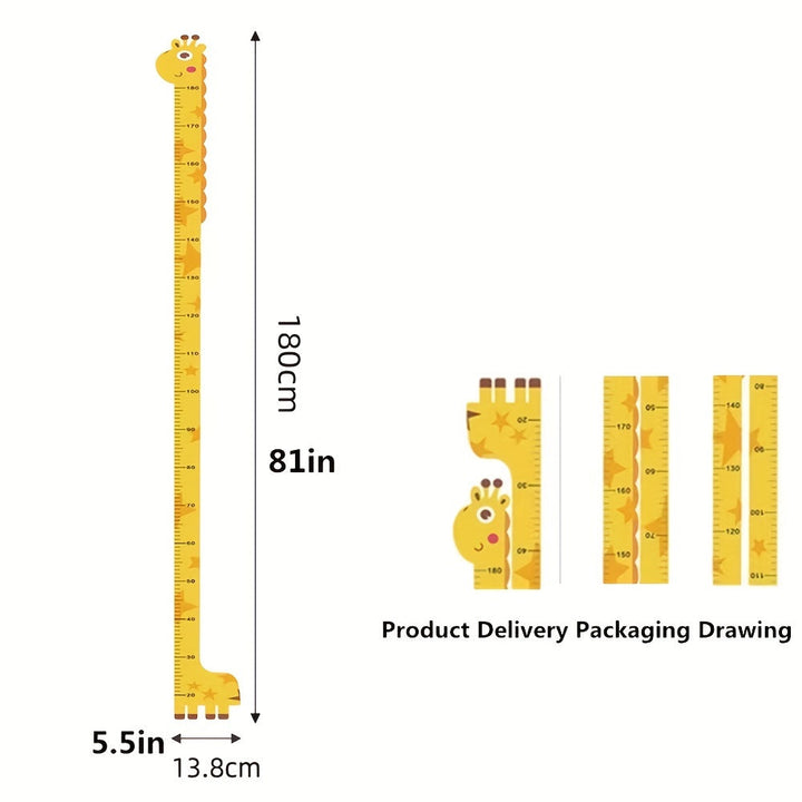 Décoration enfant: Adorable girafe mètre de croissance pour suivre la taille de bébé dans sa chambre.