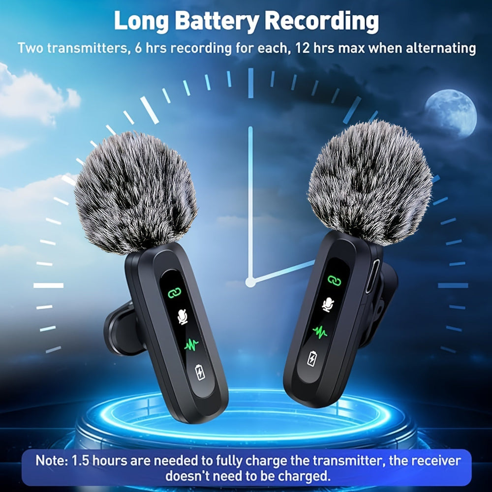Micro lavalier sans fil SoundClip pour vlogs, podcasts et interviews sur mobile.