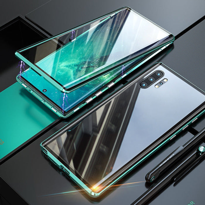 Accessoire indispensable: coque magnétique Fortiq pour Samsung en verre trempé, protection intégrale.
