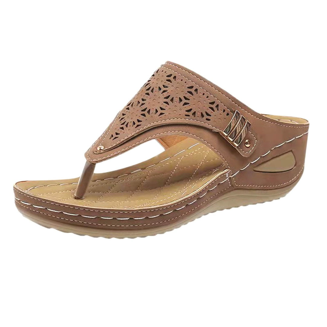 Chaussures d'été légères pour femmes, sandales orthopédiques kaki offrant confort et soutien ergonomique.