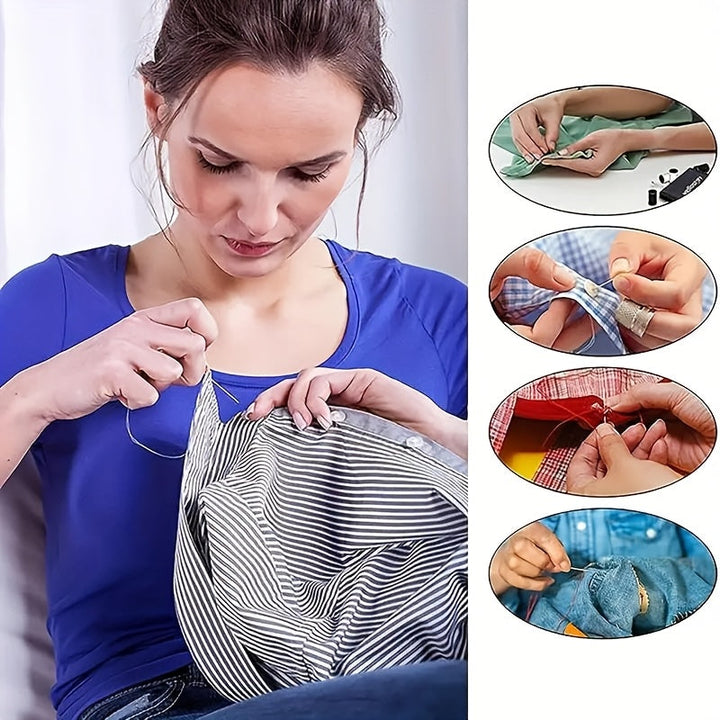 Ciseaux et accessoires de couture essentiels inclus dans ce kit portable de qualité pour la maison et voyage.