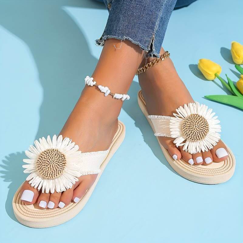 Boho-Sandaler med Blommor - Sommarmode