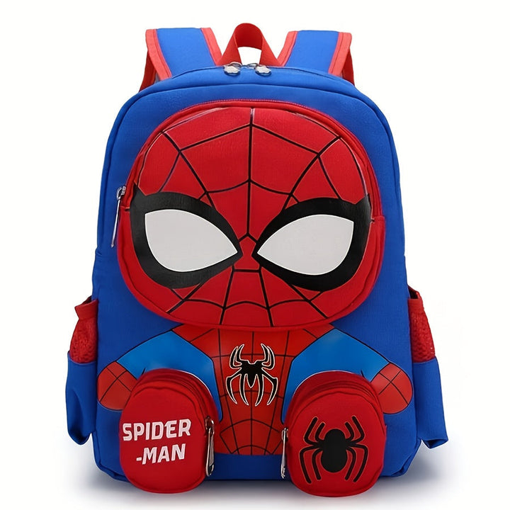Cartable polyester Spider-Man, cadeau idéal pour enfant, école maternelle, durable et spacieux.