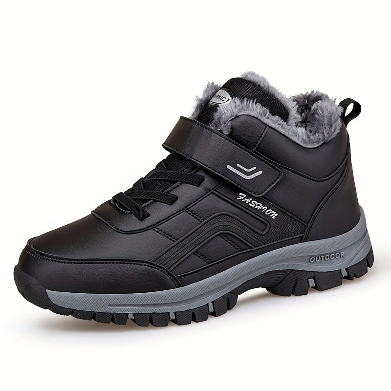 Bottes homme grises, style mi-montant. Confort douillet et look urbain chic pour les journées froides.