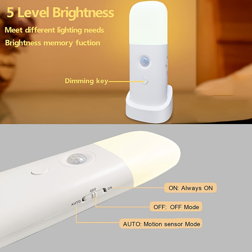Lampe de nuit LED réglable, capteur de mouvement, lumière d'ambiance parfaite pour chambre.