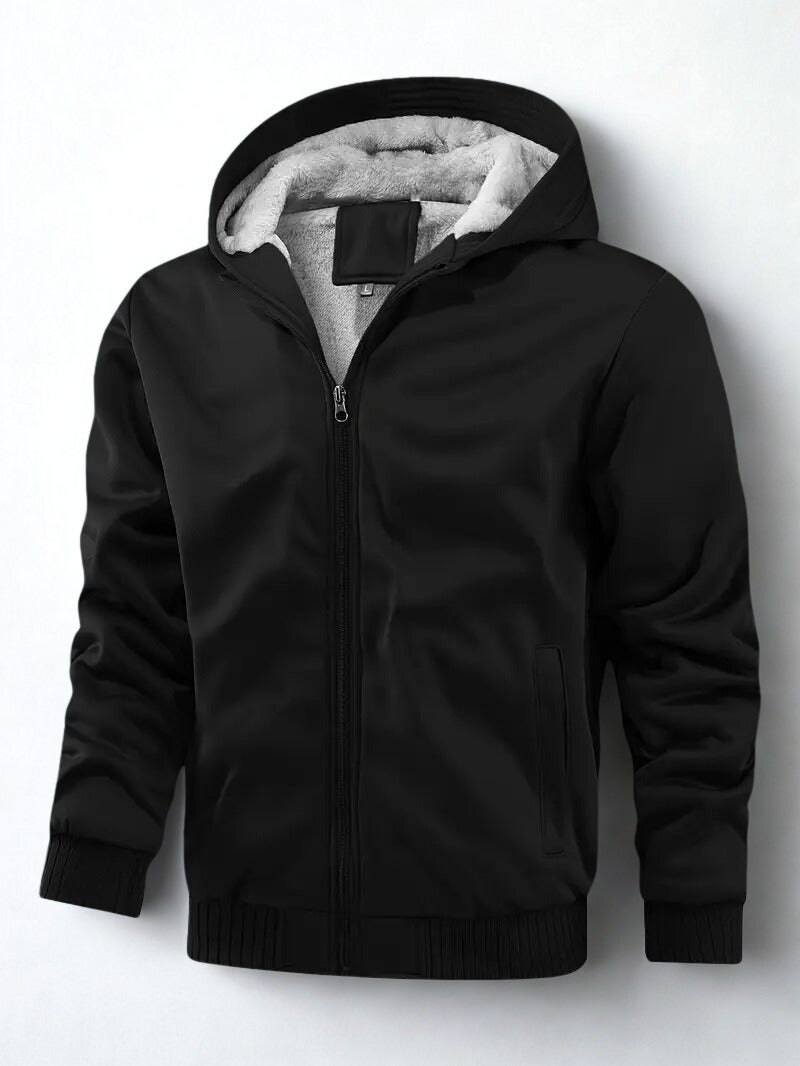 Manteau homme polyvalent, veste à capuche zippée. Parfait pour la mode masculine et le confort en hiver.