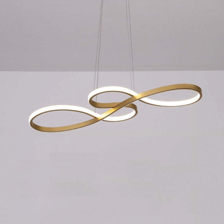 Lampe suspendue LED design note de musique, éclairage moderne pour salon. Création artistique lumineuse.
