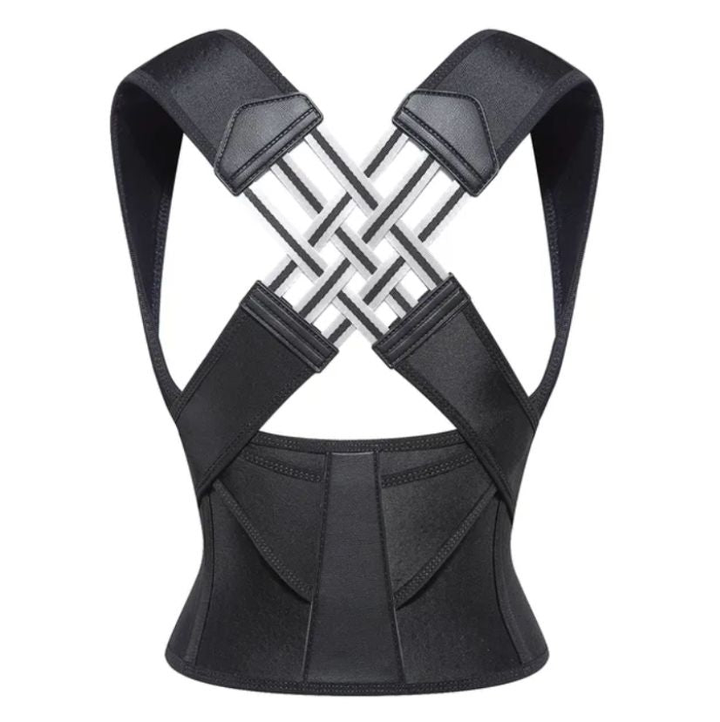 Correcteur de posture ergonomique et respirant, offrant un soutien ferme pour le dos, les épaules et le cou.