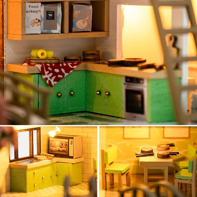 Revivez l'assemblage avec le kit Lichtnest. Créez une maison miniature unique avec éclairage LED délicat.
