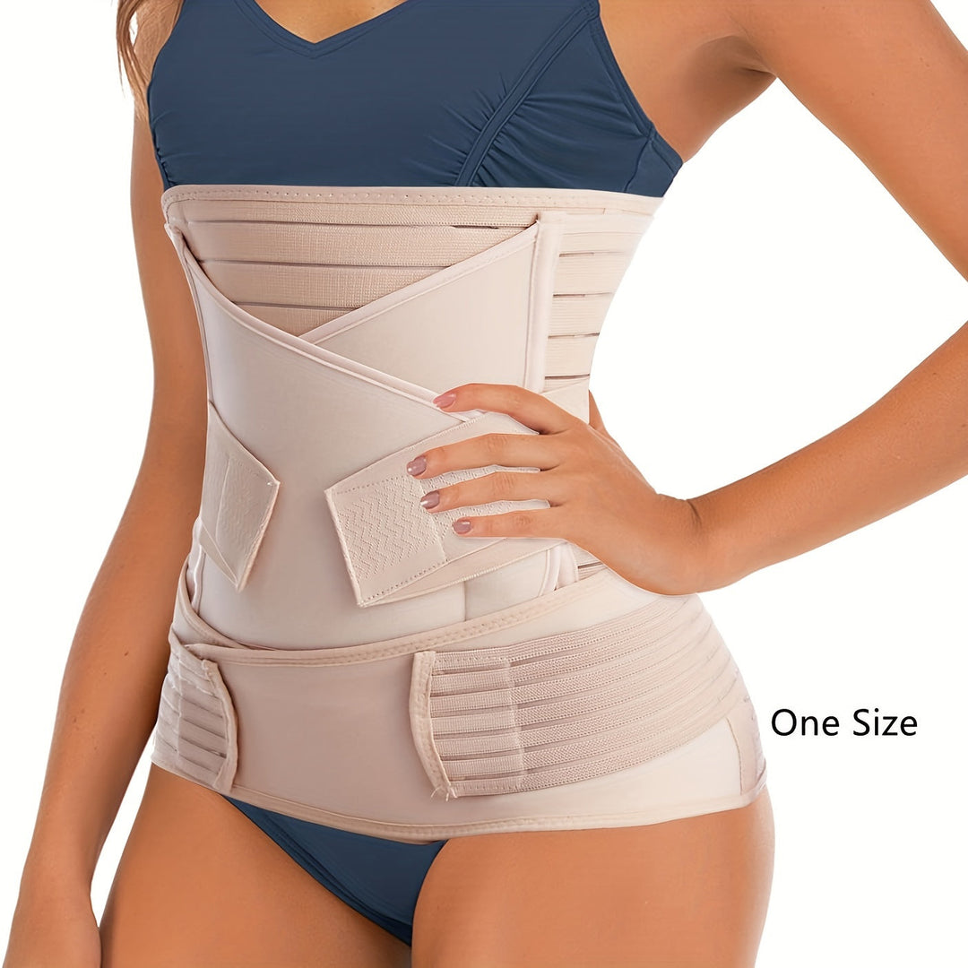 Ceinture postpartum ajustable ventre plat et soutien dorsal, essentielle pour la récupération des femmes après accouchement.