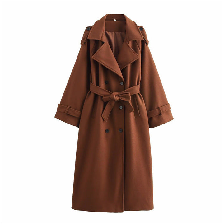 Élégant manteau croisé Hannelore pour femme, design classique et intemporel pour un hiver au chaud.