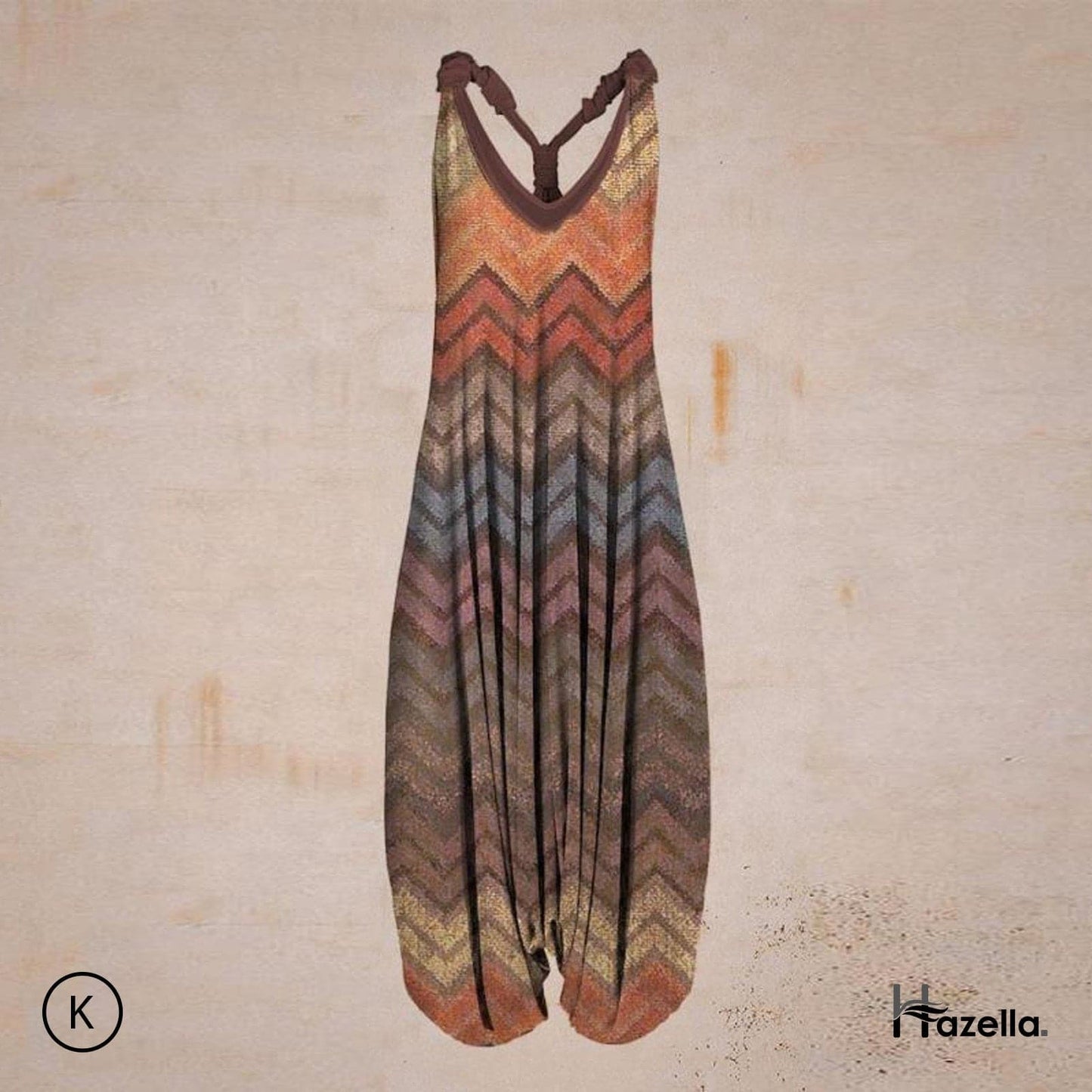 Bohemisk Harem Jumpsuit - Avslappnad Passform