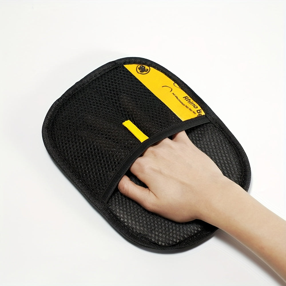 Gants de toilettage en silicone pour animaux, éliminant efficacement les poils de chat et chien.