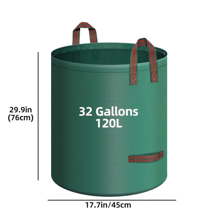 Sac de jardin grande capacité pour déchets verts, herbe coupée et feuilles en vrac.