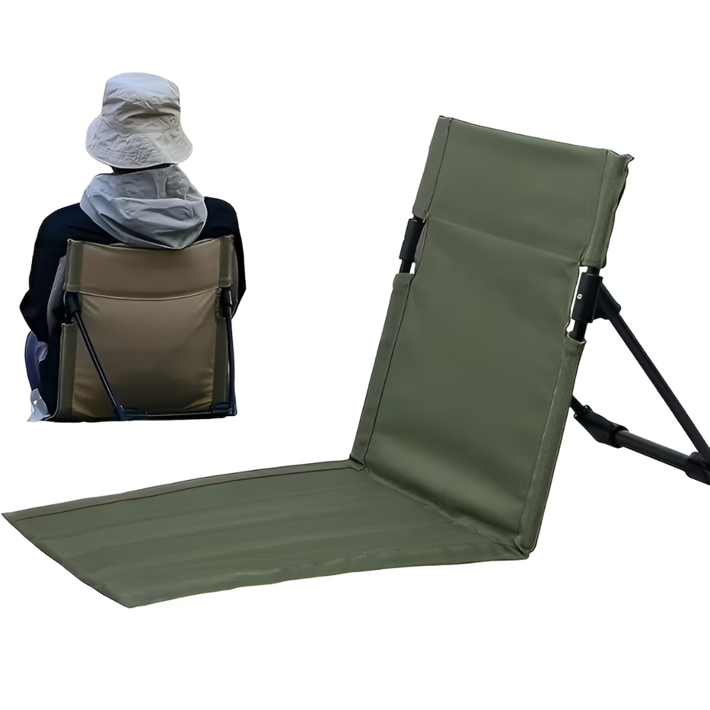 Confort et légèreté: chaise pliante avec coussin, idéale pour patio, pique-nique ou plage.