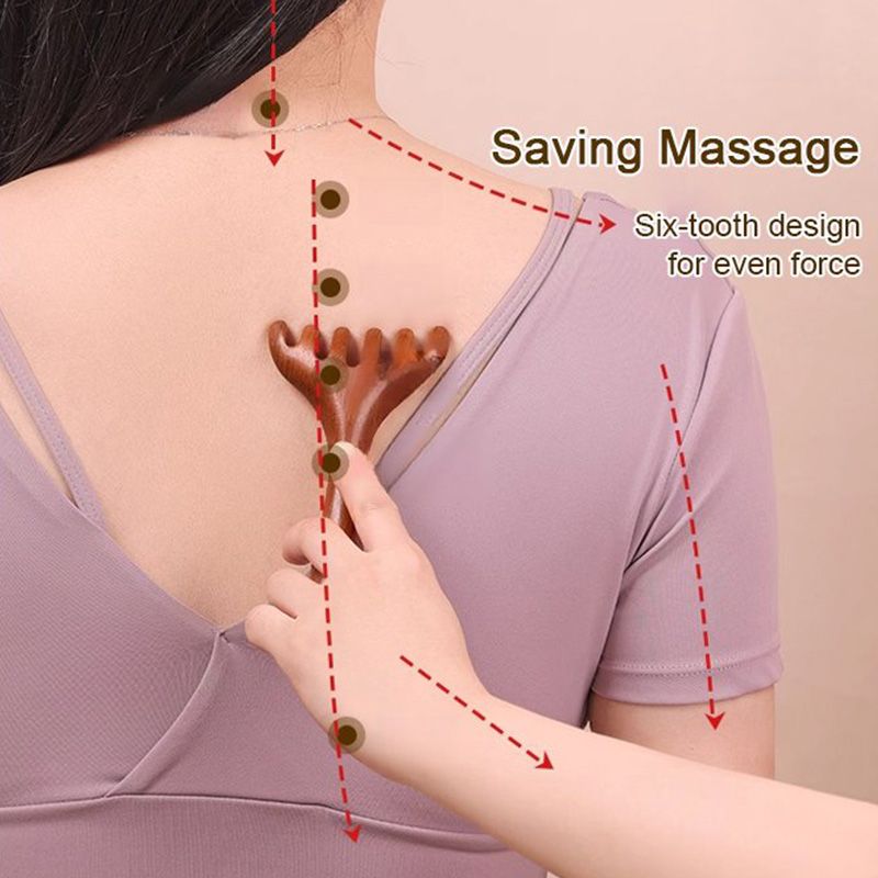 Peigne six griffes pour massage relaxant des points méridiens, soulage le stress.