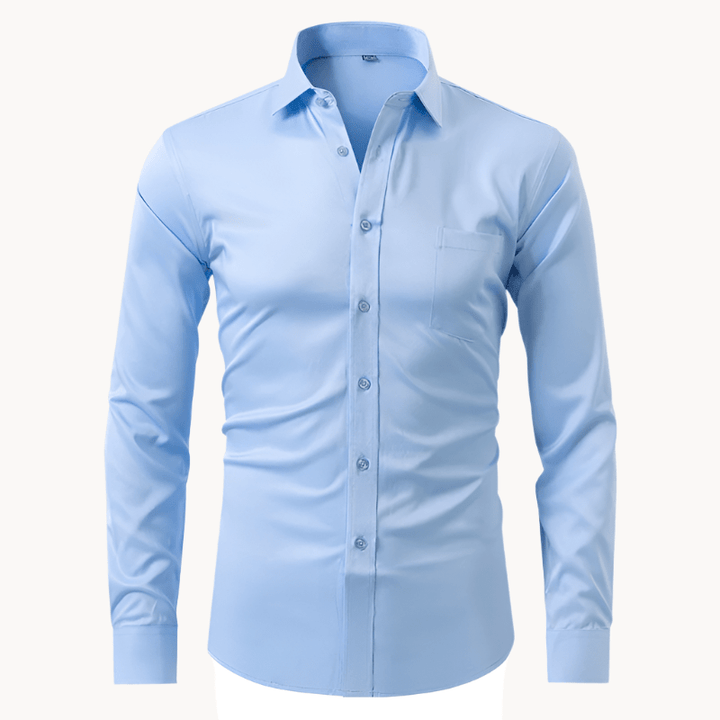 Chemise de bureau extensible pour hommes, parfaite élégance et confort tout au long de la journée.