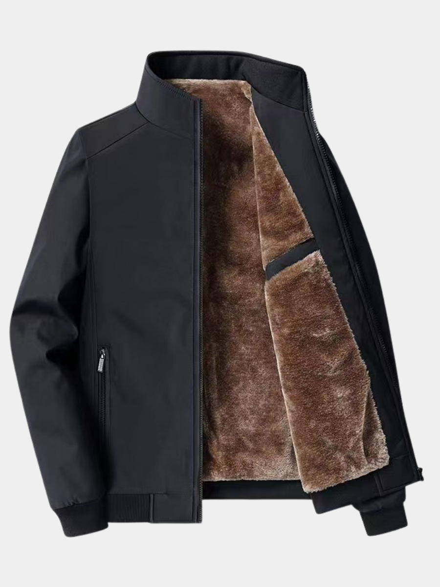 Veste thermique imperméable homme, élégante et coupe-vent, idéale pour l'hiver et l'extérieur.