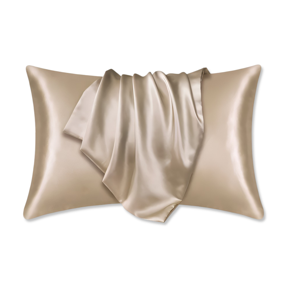 Taie d'oreiller unie en polyester, crée une ambiance harmonieuse et douce.