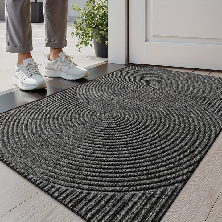 Tapis d'entrée design moderne Dajiang, motifs géométriques, usage intérieur/extérieur.