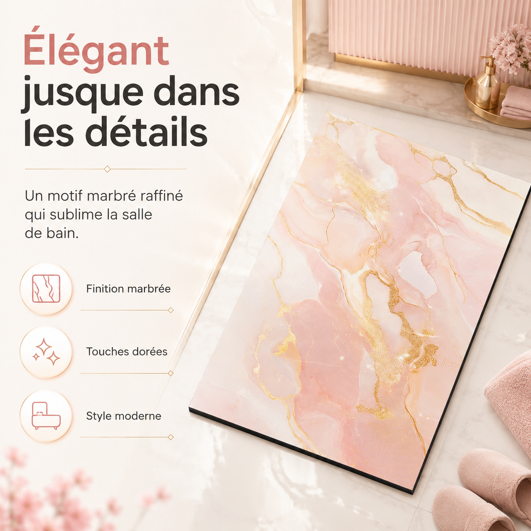 Tapis de douche DuraMat antidérapant. Essentiel pour prévenir les glissades et assurer une sécurité maximale.