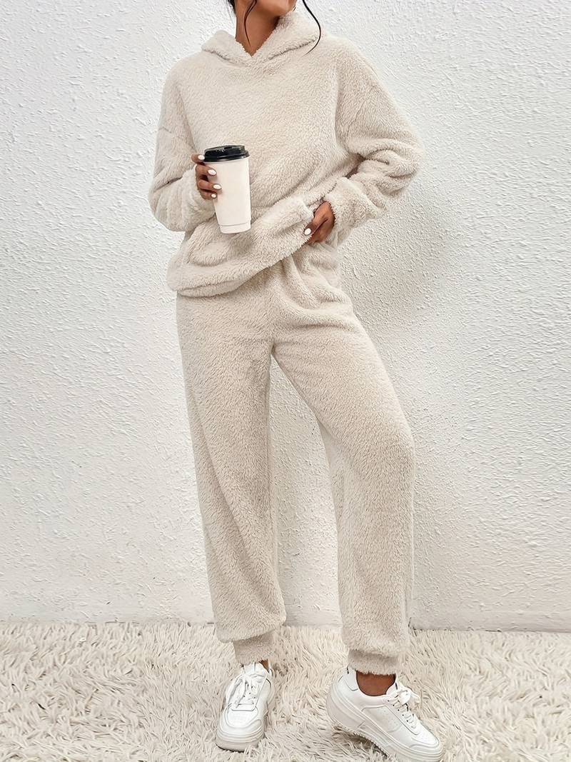 Mjuk Fleece Loungewear Set - Hoodie & Byxor