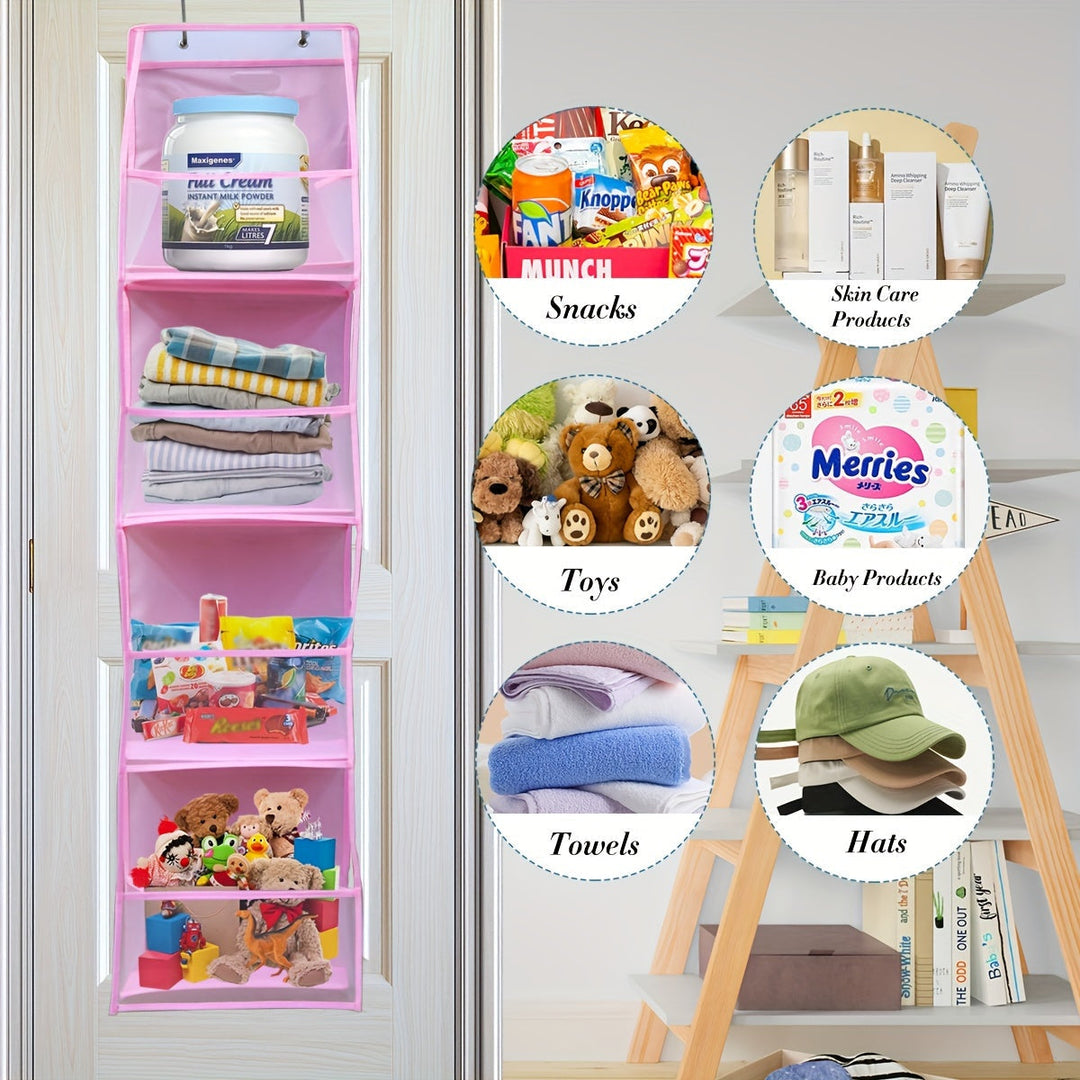 Poches de rangement suspendues pour porte, 4 compartiments respirants pour accessoires divers.