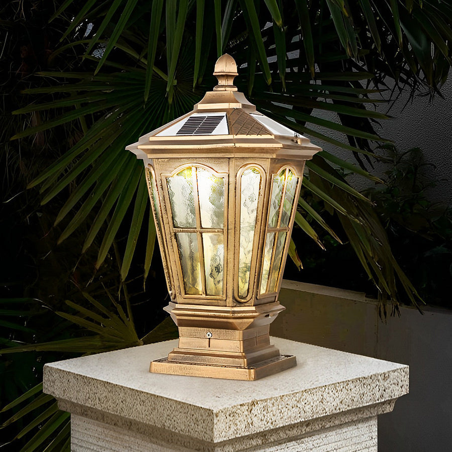 Socle lumineux solaire LED pour jardin, en aluminium, éclairage extérieur automatique pour terrasse.