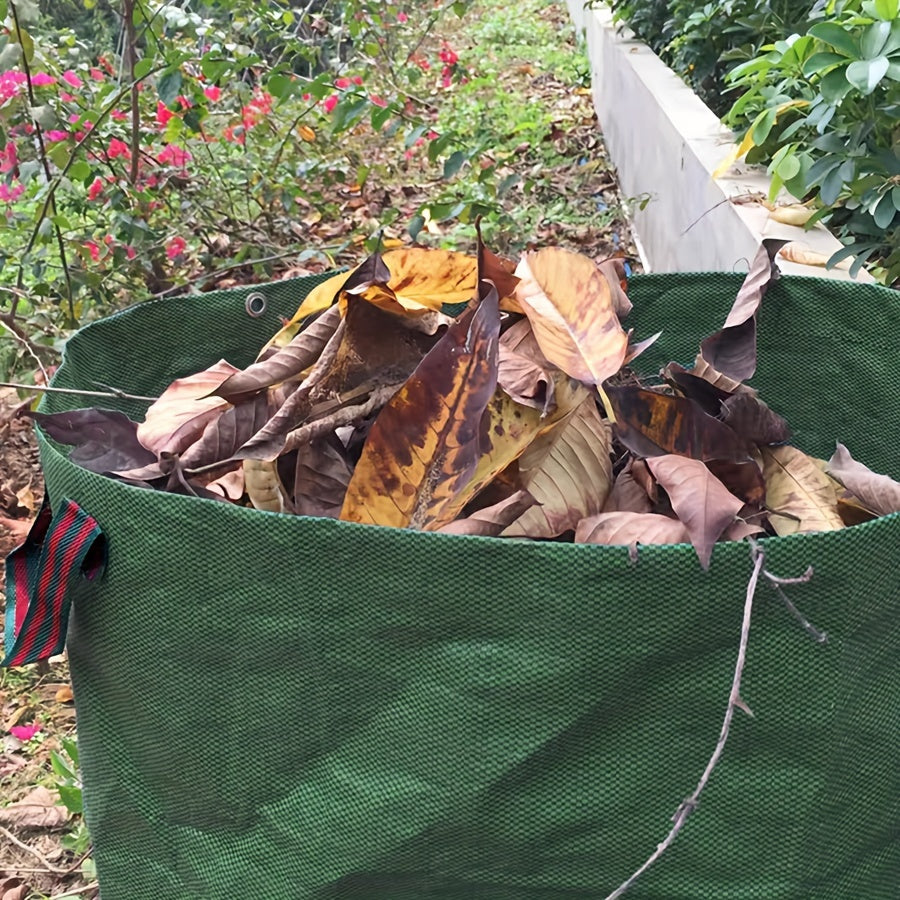 Sacs de jardin verts résistants, idéaux pour feuilles, branches et déchets végétaux. Grande capacité.