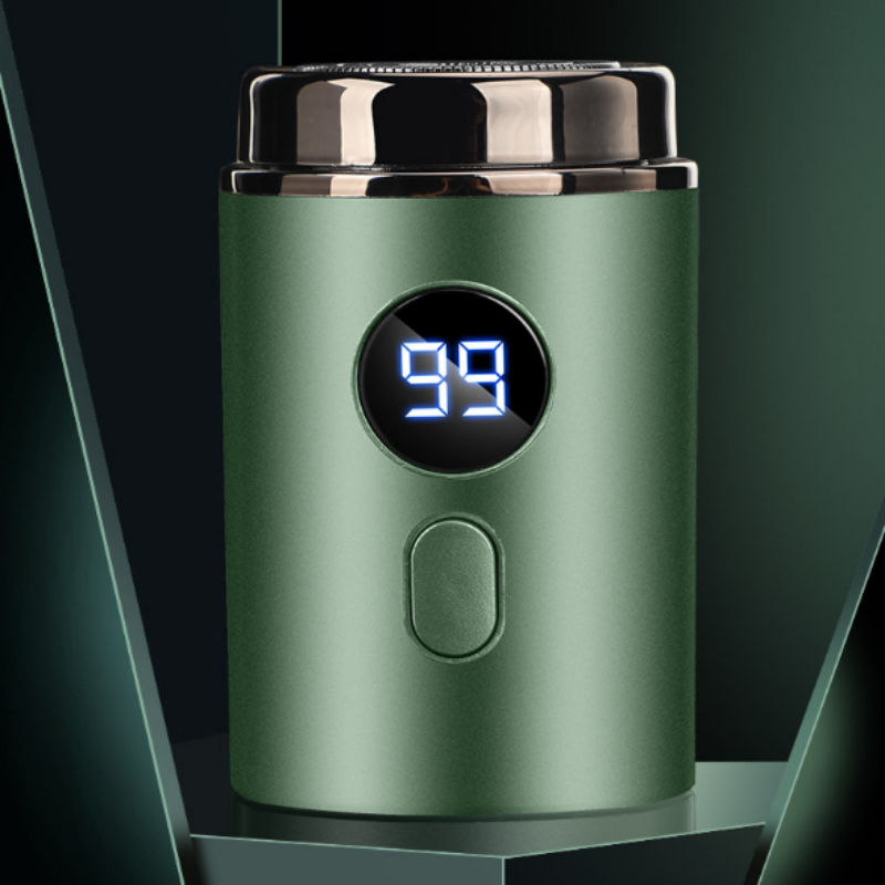 Rasoir électrique portable pour hommes, sans fil, pratique pour un rasage rapide et précis en déplacement.