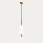 1 Lumière - 2 Boules - Laiton - 3.9" X 22"