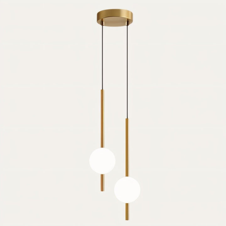 Suspension LED moderne et minimaliste. Éclairage ajustable pour salon contemporain ou chambre. Design épuré et fonctionnel.
