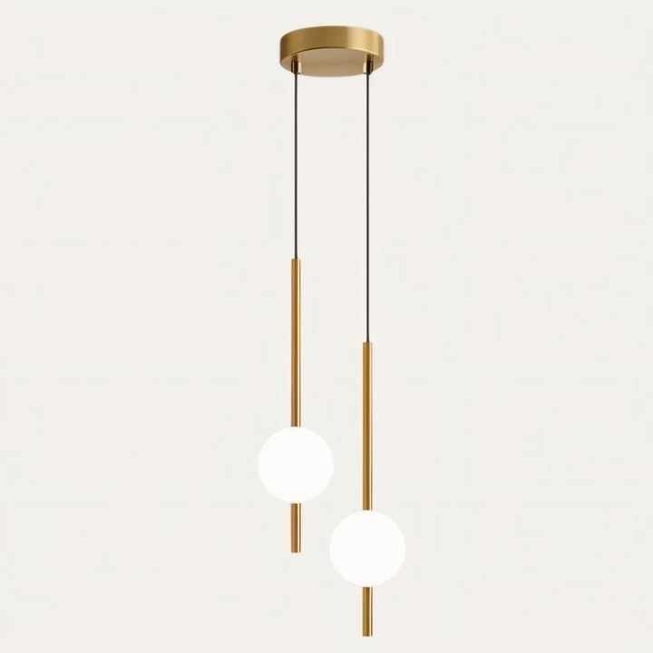 Luminaire LED design nordique, parfait pour îlot de cuisine ou table à manger. Apporte une lumière ajustable et décorative.