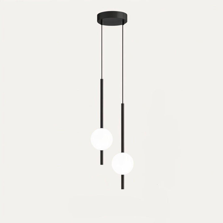 Lampe suspendue design LED, idéale pour un intérieur moderne. Éclairage ajustable, parfaite pour cuisine, salon ou salle à manger.