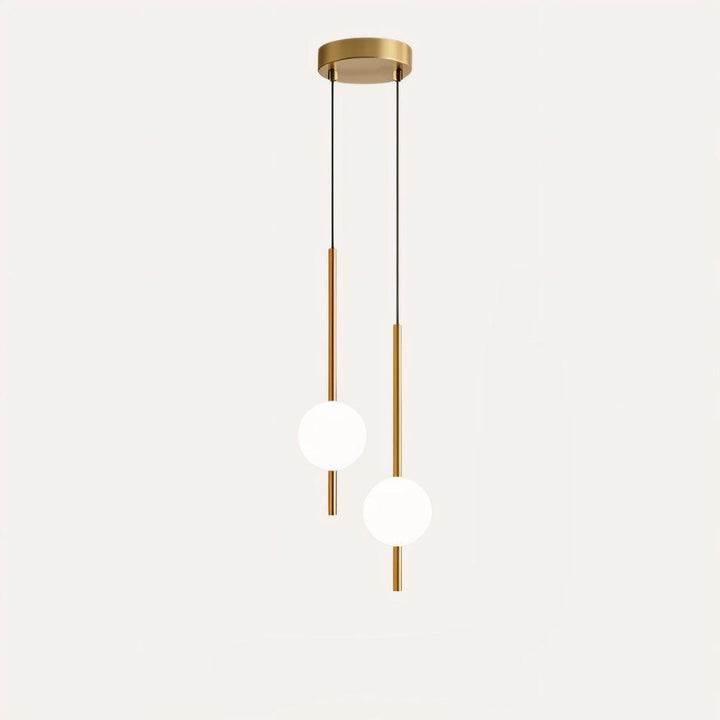 Élégante suspension LED pour cuisine moderne. Luminaire design, ajustable en hauteur, parfait pour un îlot ou une table.
