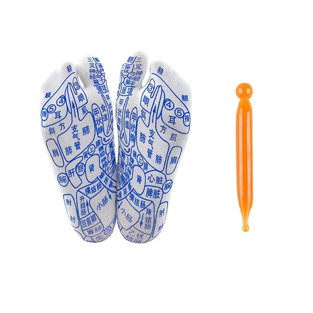 Chaussettes FootRevive d'acupression et réflexologie, pour un massage relaxant des pieds, confort et soulagement.