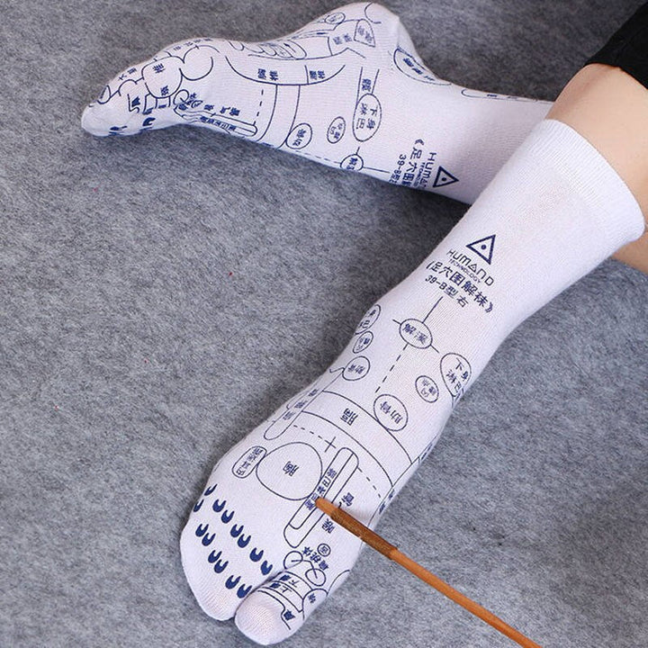 Chaussettes de massage FootRevive portables, pour un confort et une détente profonde des pieds à tout moment.