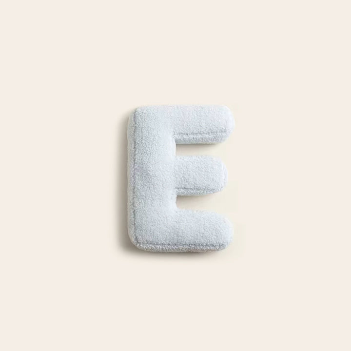 Chambre d'enfant: coussin alphabet F en coton, motif ludique.
