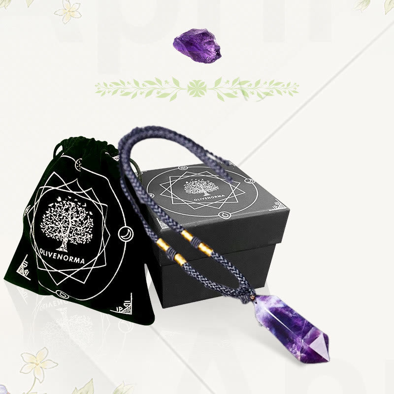 Bijou femme chic, collier améthyste hexagonale, pendentif pour protection et élégance.