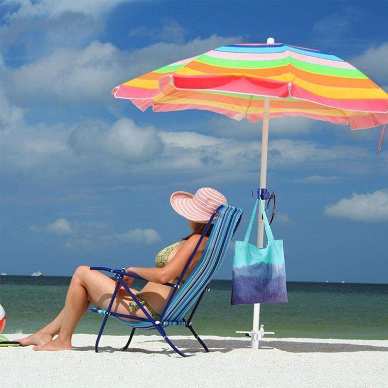 Ancre de parasol de plage anti-vent en métal, idéale pour une fixation ultra résistante dans le sable.