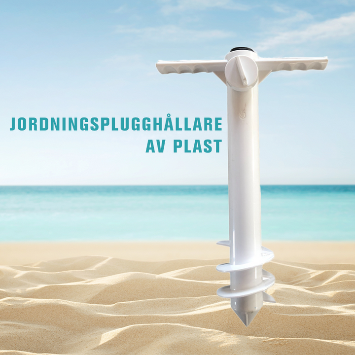 Ancre de parasol de plage en acier galvanisé, résistante à la corrosion, un accessoire essentiel pour l'été.