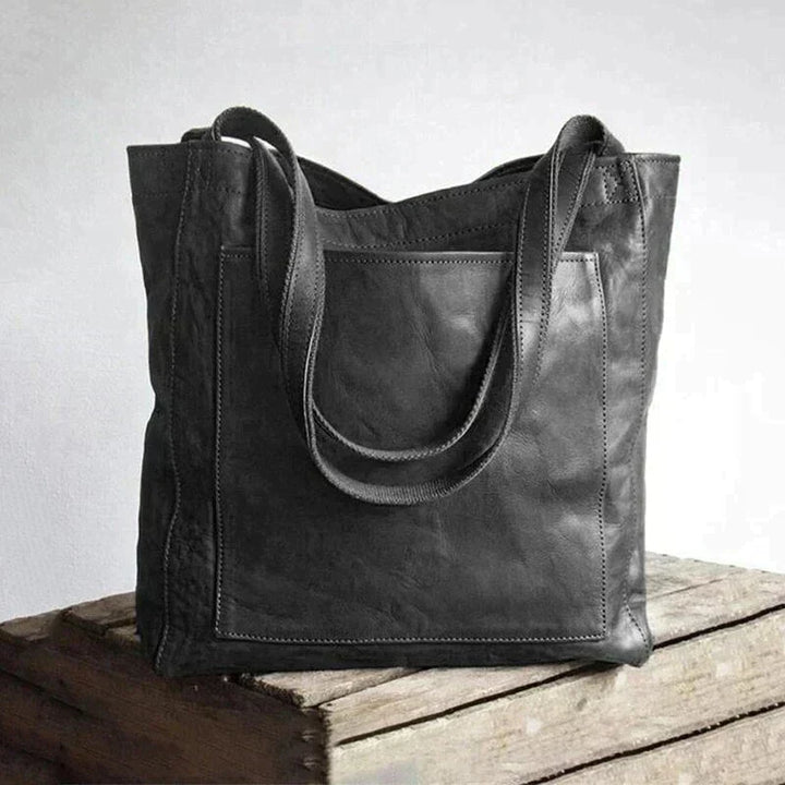 Grand sac à main cabas marron tendance pour femme, accessoire mode polyvalent et chic.